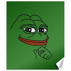 Pepe The Frog Smug Face With Smile And Hand On Chin Meme Kekistan All Over Print Green Canvas 20  X 24  by snek