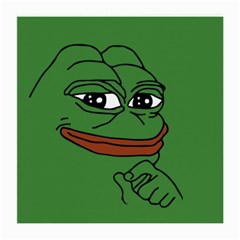 Pepe The Frog Smug Face With Smile And Hand On Chin Meme Kekistan All Over Print Green Medium Glasses Cloth by snek