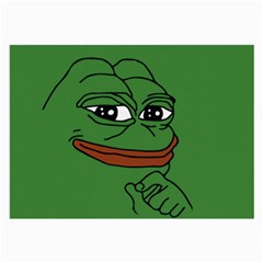 Pepe The Frog Smug Face With Smile And Hand On Chin Meme Kekistan All Over Print Green Large Glasses Cloth by snek