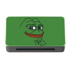 Pepe The Frog Smug Face With Smile And Hand On Chin Meme Kekistan All Over Print Green Memory Card Reader With Cf by snek