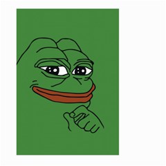 Pepe The Frog Smug Face With Smile And Hand On Chin Meme Kekistan All Over Print Green Large Garden Flag (two Sides) by snek