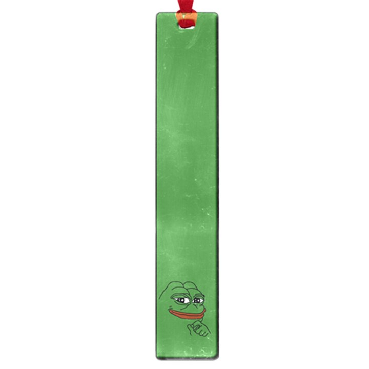 Pepe The Frog Smug face with smile and hand on chin meme Kekistan all over print green Large Book Marks