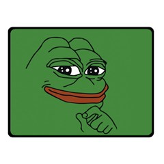 Pepe The Frog Smug Face With Smile And Hand On Chin Meme Kekistan All Over Print Green Double Sided Fleece Blanket (small)  by snek