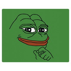 Pepe The Frog Smug Face With Smile And Hand On Chin Meme Kekistan All Over Print Green Double Sided Flano Blanket (medium)  by snek