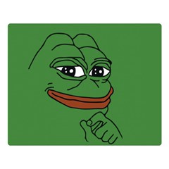 Pepe The Frog Smug Face With Smile And Hand On Chin Meme Kekistan All Over Print Green Double Sided Flano Blanket (large)  by snek