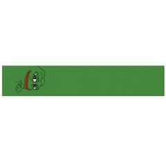 Pepe The Frog Smug Face With Smile And Hand On Chin Meme Kekistan All Over Print Green Large Flano Scarf  by snek