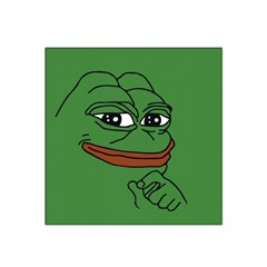 Pepe The Frog Smug Face With Smile And Hand On Chin Meme Kekistan All Over Print Green Satin Bandana Scarf by snek