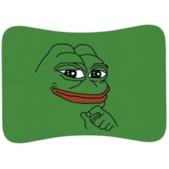 Pepe The Frog Smug Face With Smile And Hand On Chin Meme Kekistan All Over Print Green Velour Seat Head Rest Cushion by snek