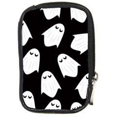 Ghost Halloween Pattern Compact Camera Leather Case by Amaryn4rt