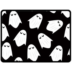 Ghost Halloween Pattern Fleece Blanket (large)  by Amaryn4rt