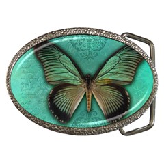 Butterfly Background Vintage Old Grunge Belt Buckles by Amaryn4rt