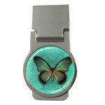 Butterfly Background Vintage Old Grunge Money Clips (Round)  Front