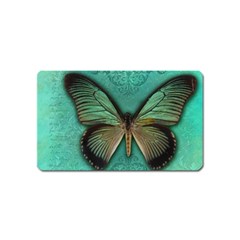 Butterfly Background Vintage Old Grunge Magnet (name Card) by Amaryn4rt