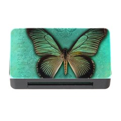 Butterfly Background Vintage Old Grunge Memory Card Reader With Cf by Amaryn4rt