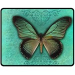 Butterfly Background Vintage Old Grunge Double Sided Fleece Blanket (Medium)  58.8 x47.4  Blanket Front