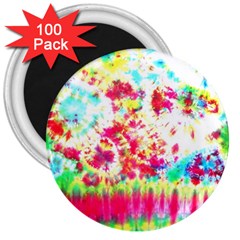 Pattern Decorated Schoolbus Tie Dye 3  Magnets (100 Pack) by Amaryn4rt