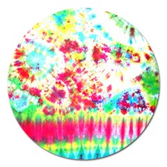 Pattern Decorated Schoolbus Tie Dye Magnet 5  (round) by Amaryn4rt