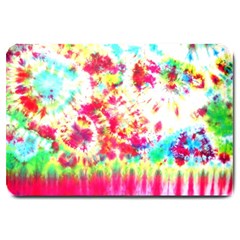 Pattern Decorated Schoolbus Tie Dye Large Doormat  by Amaryn4rt