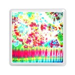 Pattern Decorated Schoolbus Tie Dye Memory Card Reader (Square) Front