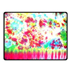 Pattern Decorated Schoolbus Tie Dye Double Sided Fleece Blanket (small)  by Amaryn4rt