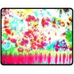 Pattern Decorated Schoolbus Tie Dye Double Sided Fleece Blanket (Medium)  58.8 x47.4  Blanket Front