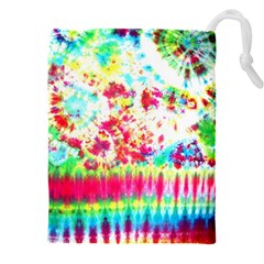 Pattern Decorated Schoolbus Tie Dye Drawstring Pouch (4xl) by Amaryn4rt