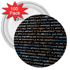 Close Up Code Coding Computer 3  Buttons (100 Pack)  by Amaryn4rt