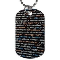 Close Up Code Coding Computer Dog Tag (one Side) by Amaryn4rt