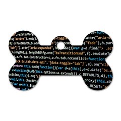 Close Up Code Coding Computer Dog Tag Bone (two Sides) by Amaryn4rt