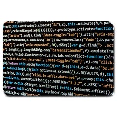 Close Up Code Coding Computer Large Doormat  by Amaryn4rt