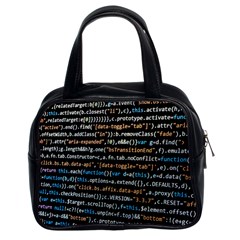 Close Up Code Coding Computer Classic Handbag (two Sides) by Amaryn4rt