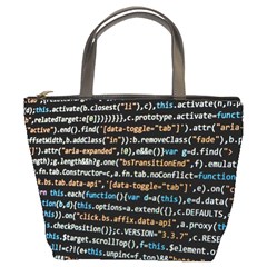 Close Up Code Coding Computer Bucket Bag by Amaryn4rt