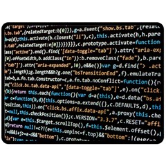 Close Up Code Coding Computer Fleece Blanket (large)  by Amaryn4rt