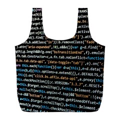 Close Up Code Coding Computer Full Print Recycle Bag (l) by Amaryn4rt