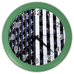 Architecture Building Pattern Color Wall Clock by Amaryn4rt