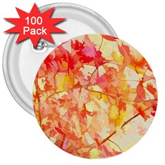 Monotype Art Pattern Leaves Colored Autumn 3  Buttons (100 Pack)  by Amaryn4rt