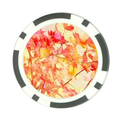 Monotype Art Pattern Leaves Colored Autumn Poker Chip Card Guard (10 Pack) by Amaryn4rt