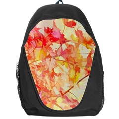 Monotype Art Pattern Leaves Colored Autumn Backpack Bag by Amaryn4rt