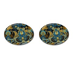 Retro Ethnic Background Pattern Vector Cufflinks (oval) by Amaryn4rt