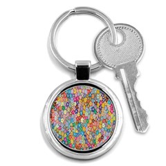 Sakura Cherry Blossom Floral Key Chain (round) by Amaryn4rt