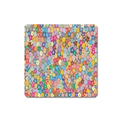 Sakura Cherry Blossom Floral Square Magnet