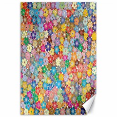 Sakura Cherry Blossom Floral Canvas 24  X 36  by Amaryn4rt