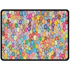 Sakura Cherry Blossom Floral Fleece Blanket (large)  by Amaryn4rt