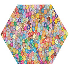 Sakura Cherry Blossom Floral Wooden Puzzle Hexagon by Amaryn4rt