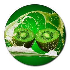 Kiwi Fruit Vitamins Healthy Cut Round Mousepads by Amaryn4rt