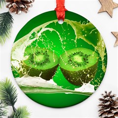 Kiwi Fruit Vitamins Healthy Cut Ornament (round) by Amaryn4rt