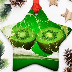 Kiwi Fruit Vitamins Healthy Cut Ornament (star)