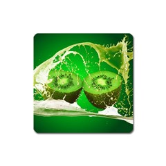 Kiwi Fruit Vitamins Healthy Cut Square Magnet by Amaryn4rt