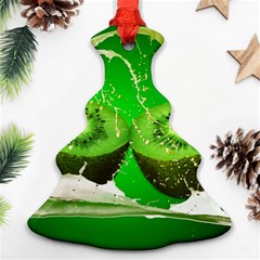 Kiwi Fruit Vitamins Healthy Cut Christmas Tree Ornament (two Sides)