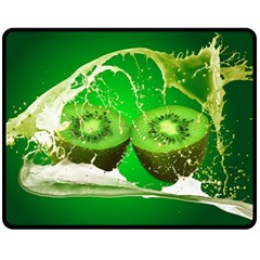 Kiwi Fruit Vitamins Healthy Cut Double Sided Fleece Blanket (medium)  by Amaryn4rt